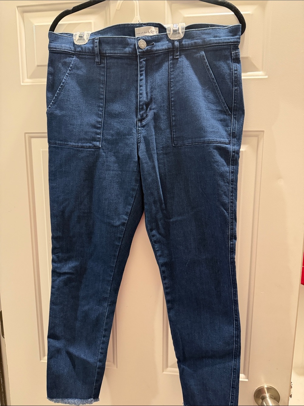 Dark Wash Denim Pull-On Ankle Jeans